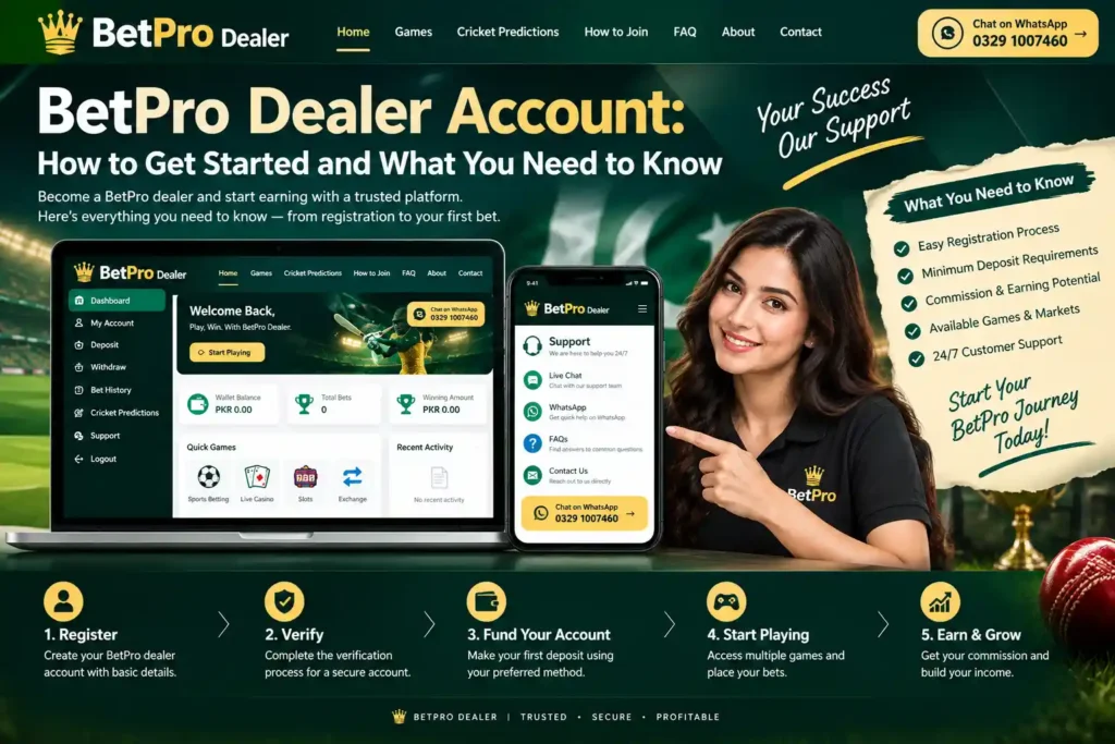 BetPro Dealer Account guide for beginners